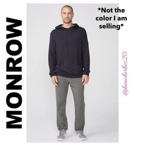 MONROW Men's Supersoft Pullover Hoody Dark Brown Medium NWT O-121